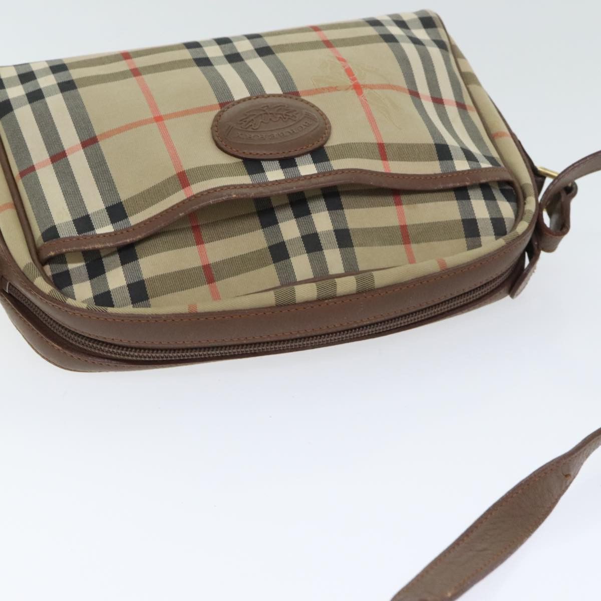 Burberry Nova Check Beige Canvas Shoulder Bag (Pre-Owned) Size ONE SIZE - 13 Thumbnail