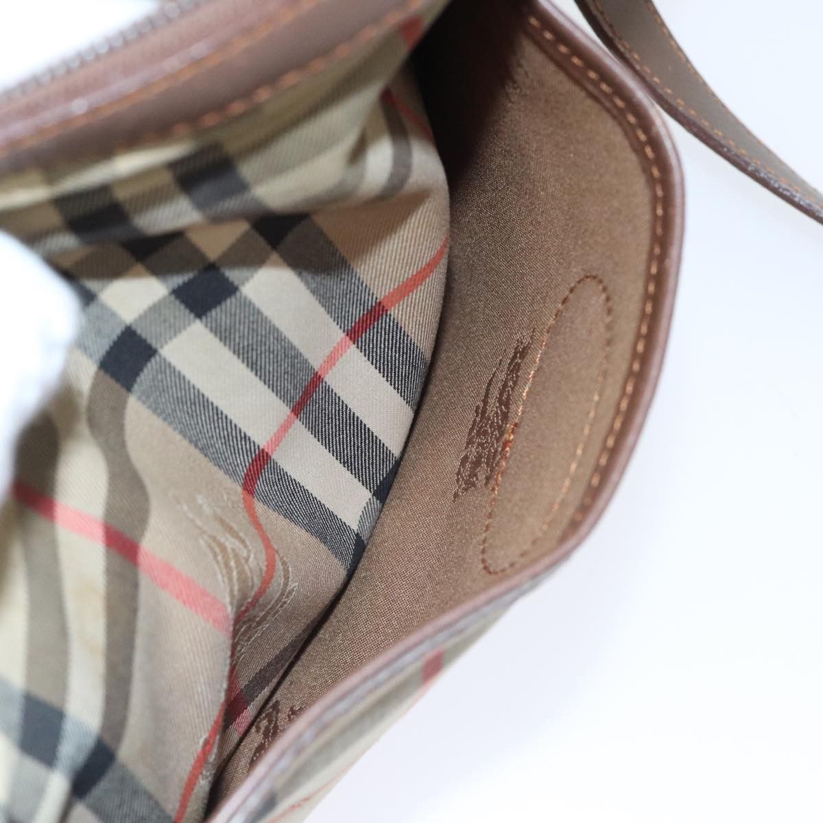 Burberry Nova Check Beige Canvas Shoulder Bag (Pre-Owned) Size ONE SIZE - 20 Thumbnail