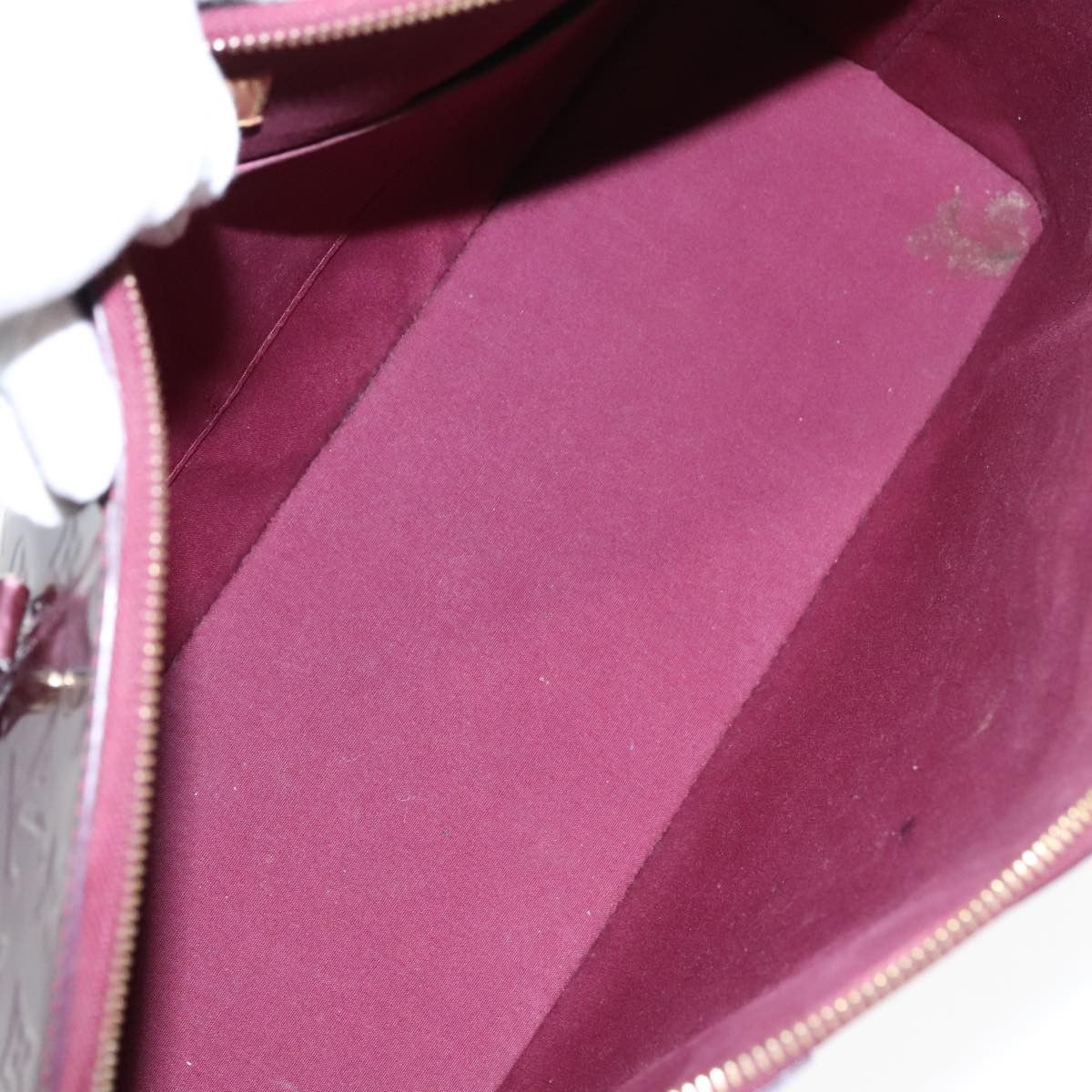 Louis Vuitton Avalon Burgundy Patent Leather Handbag (Pre-Owned) Size ONE SIZE - 7 Thumbnail