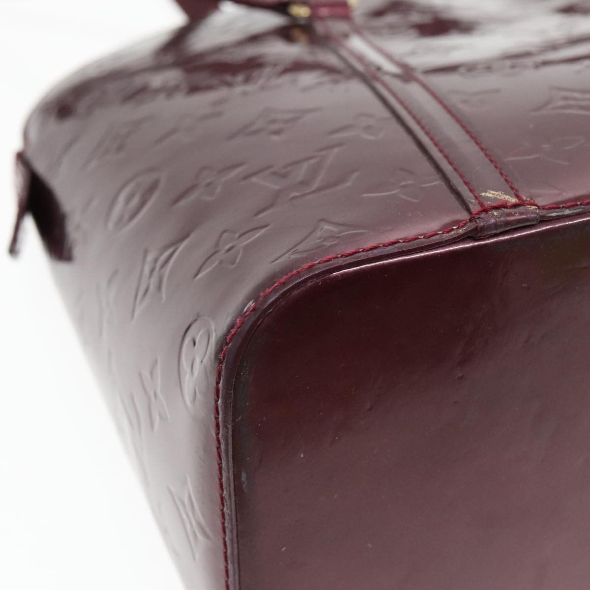 Louis Vuitton Avalon Burgundy Patent Leather Handbag (Pre-Owned) Size ONE SIZE - 10 Thumbnail