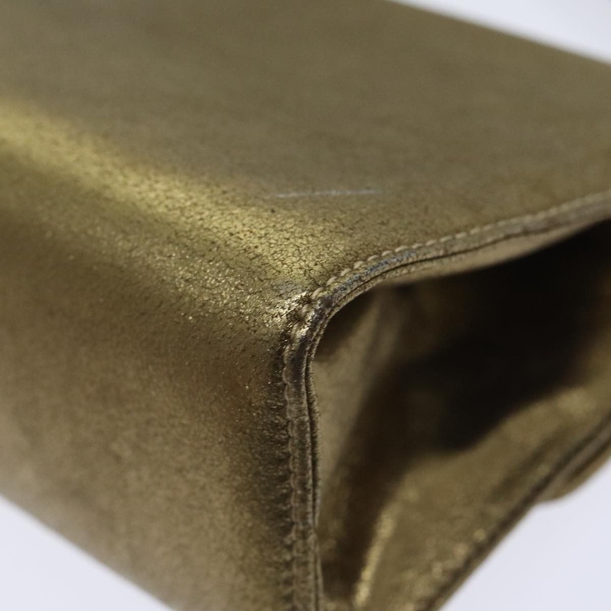 Salvatore Ferragamo Gancini Gold Leather Shoulder Bag (Pre-Owned) Size ONE SIZE - 9 Thumbnail