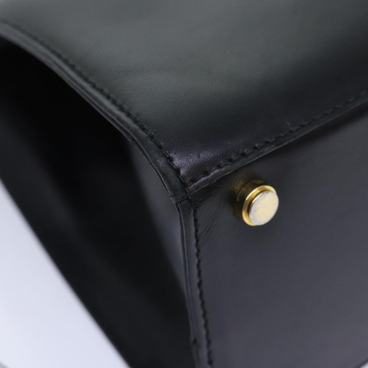Salvatore Ferragamo Vara Black Leather Handbag (Pre-Owned) Size ONE SIZE - 7 Thumbnail