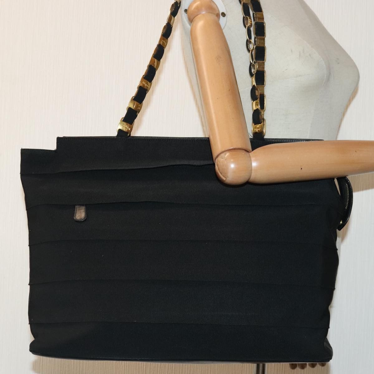 Salvatore Ferragamo Black Canvas Tote Bag (Pre-Owned) Size ONE SIZE - 13 Thumbnail
