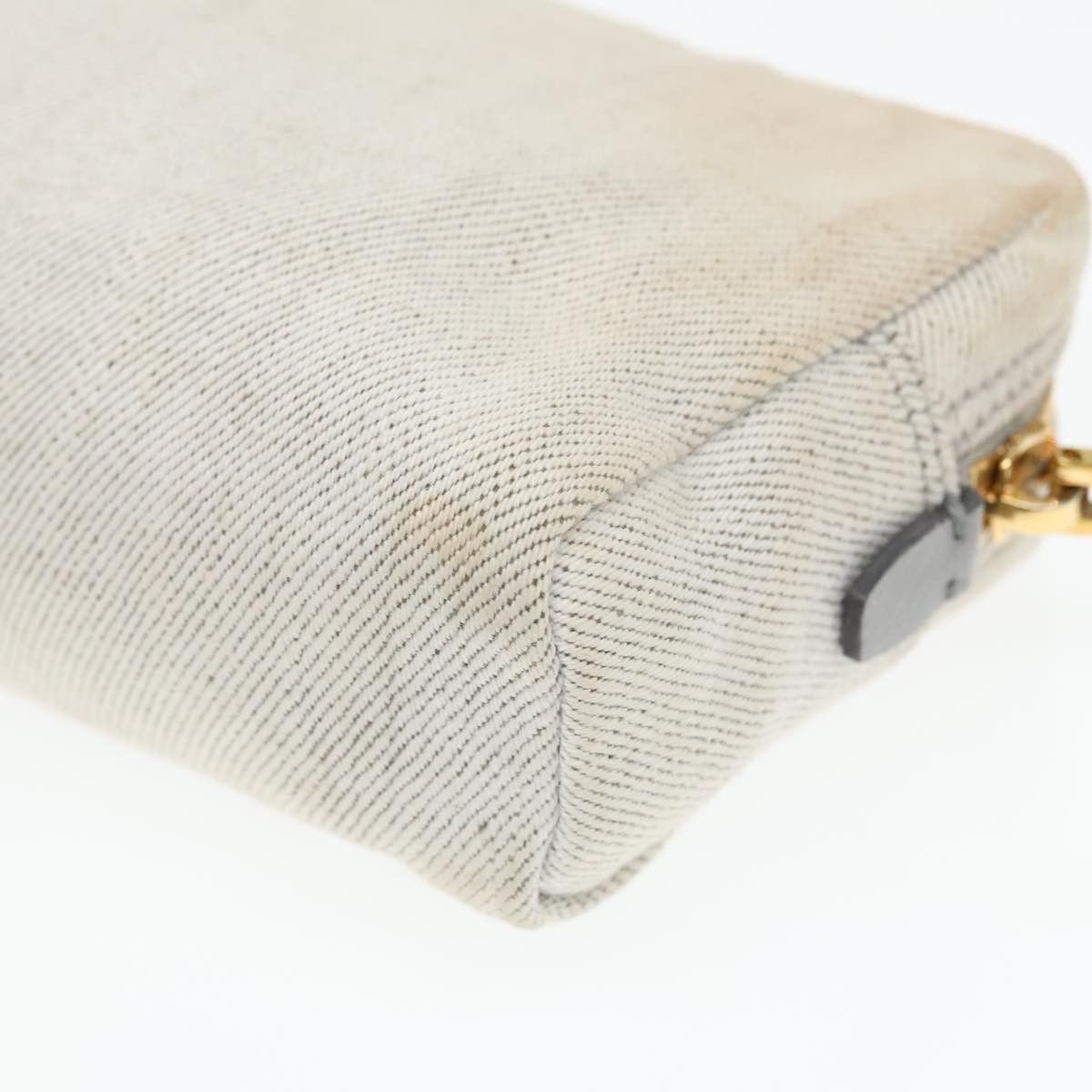 Prada Triangle Logo Beige Denim - Jeans Clutch Bag (Pre-Owned) Size ONE SIZE - 7 Thumbnail