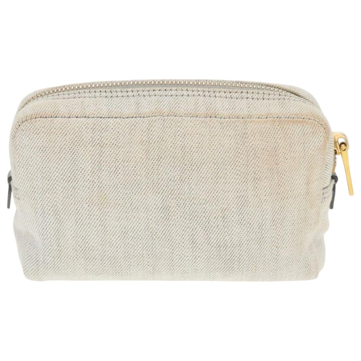 Prada Triangle Logo Beige Denim - Jeans Clutch Bag (Pre-Owned) Size ONE SIZE - 2 Thumbnail