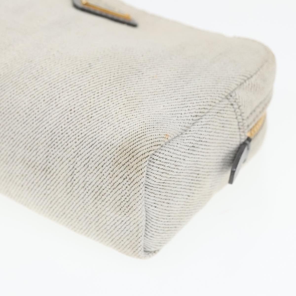 Prada Triangle Logo Beige Denim - Jeans Clutch Bag (Pre-Owned) Size ONE SIZE - 5 Thumbnail