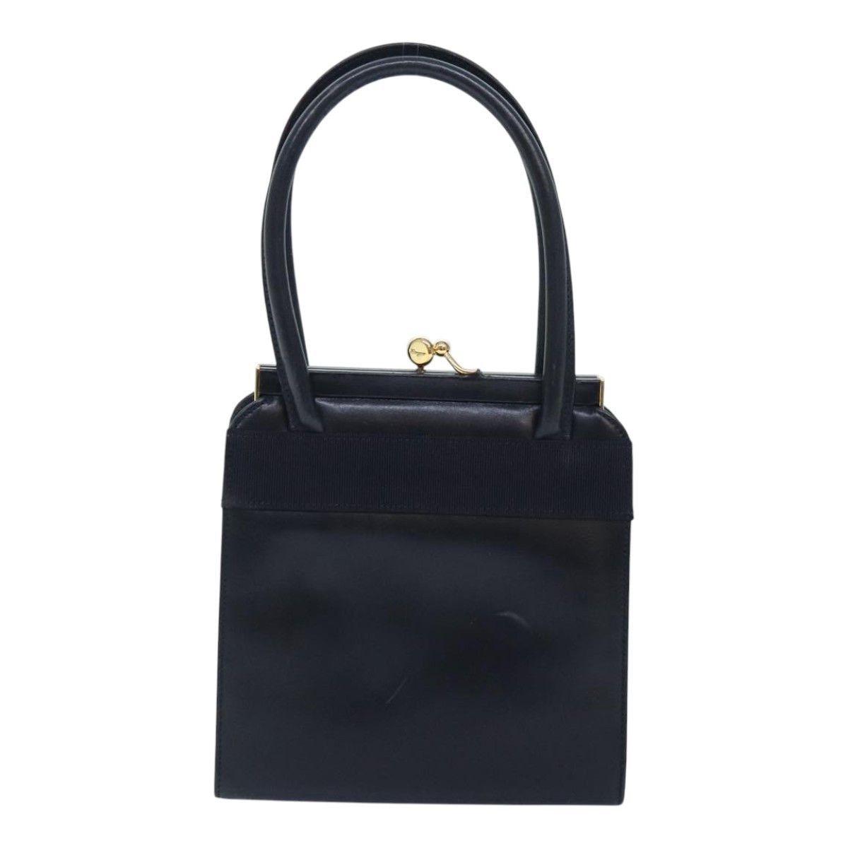 Salvatore Ferragamo Gancini Navy Leather Handbag (Pre-Owned) Size ONE SIZE - 2 Thumbnail