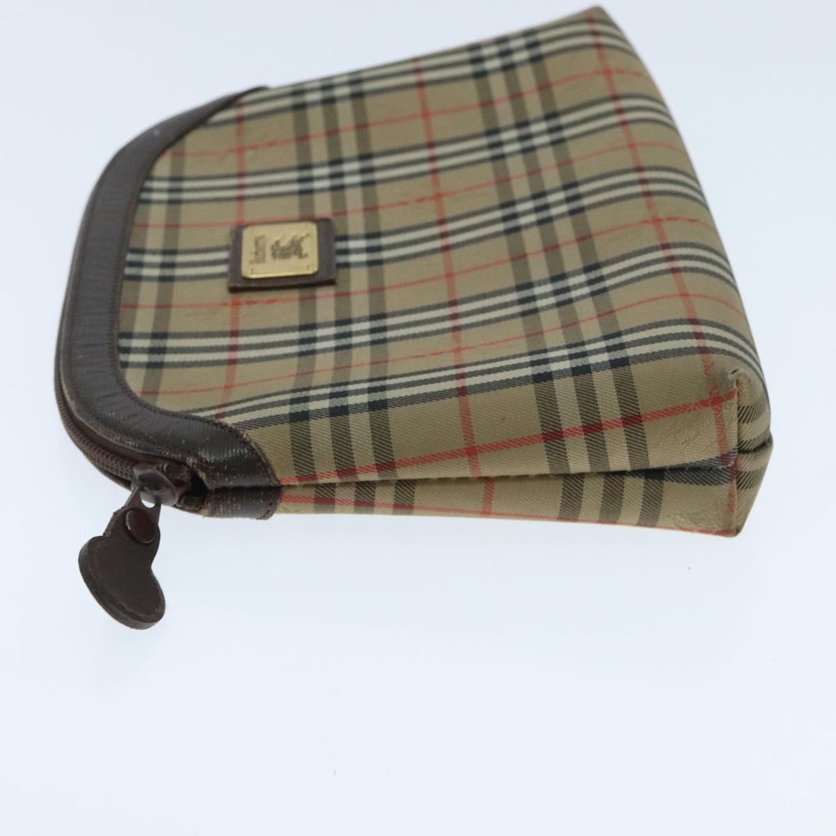 Burberry Nova Check Beige Canvas Clutch Bag (Pre-Owned) Size ONE SIZE - 4 Thumbnail