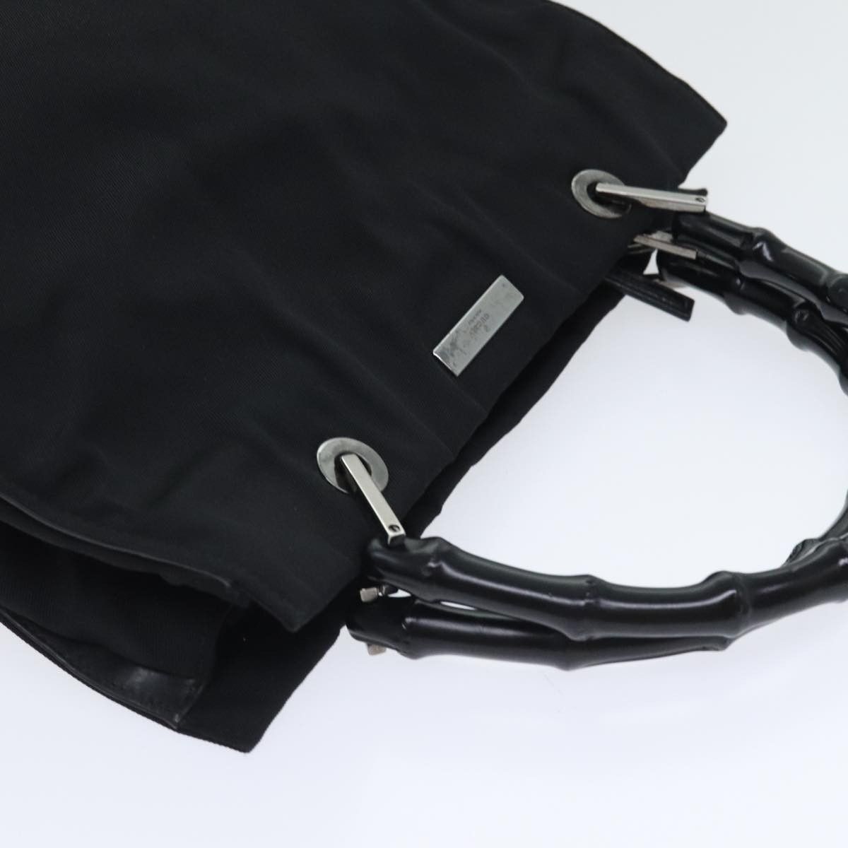 Gucci Bamboo Black Synthetic Handbag (Pre-Owned) Size ONE SIZE - 15 Thumbnail