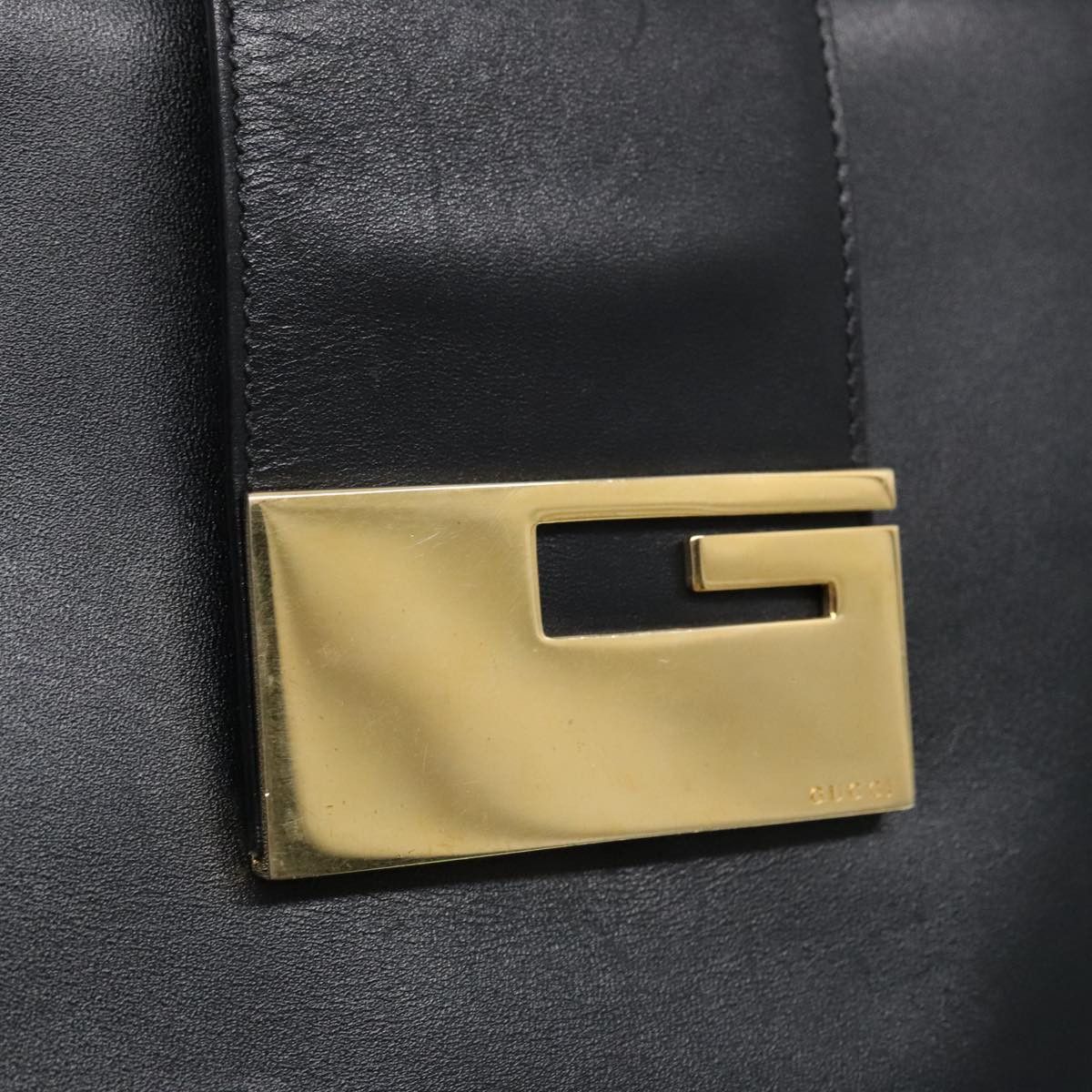 Gucci Black Leather Handbag (Pre-Owned) Size ONE SIZE - 6 Thumbnail