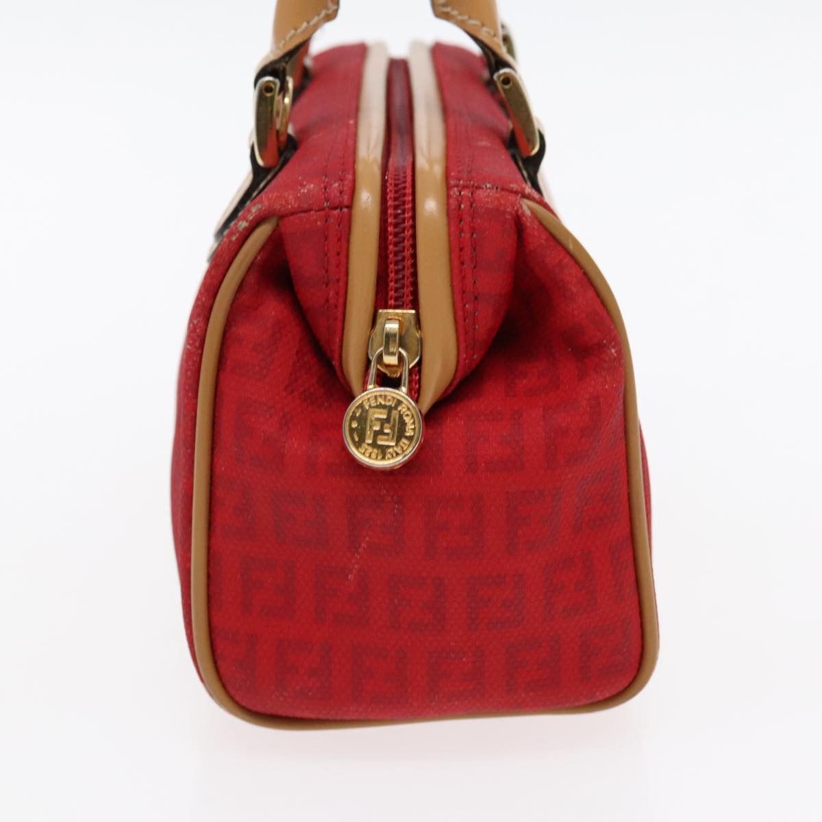 Fendi Zucca Red Canvas Handbag (Pre-Owned) Size ONE SIZE - 3 Thumbnail