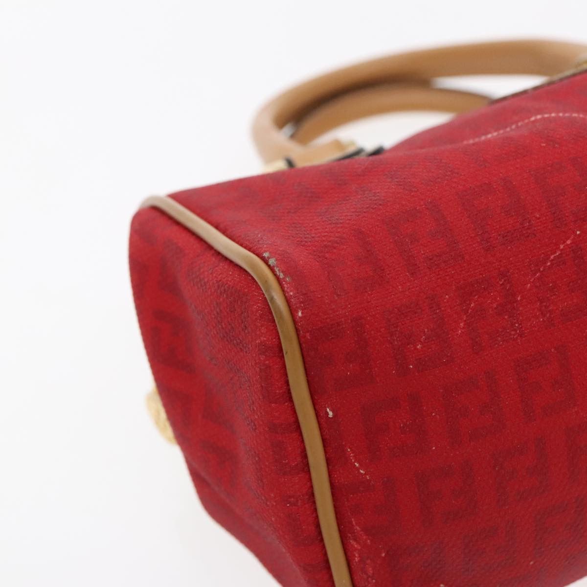 Fendi Zucca Red Canvas Handbag (Pre-Owned) Size ONE SIZE - 7 Thumbnail