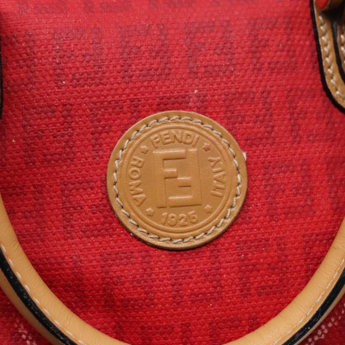 Fendi Zucca Red Canvas Handbag (Pre-Owned) Size ONE SIZE - 19 Thumbnail