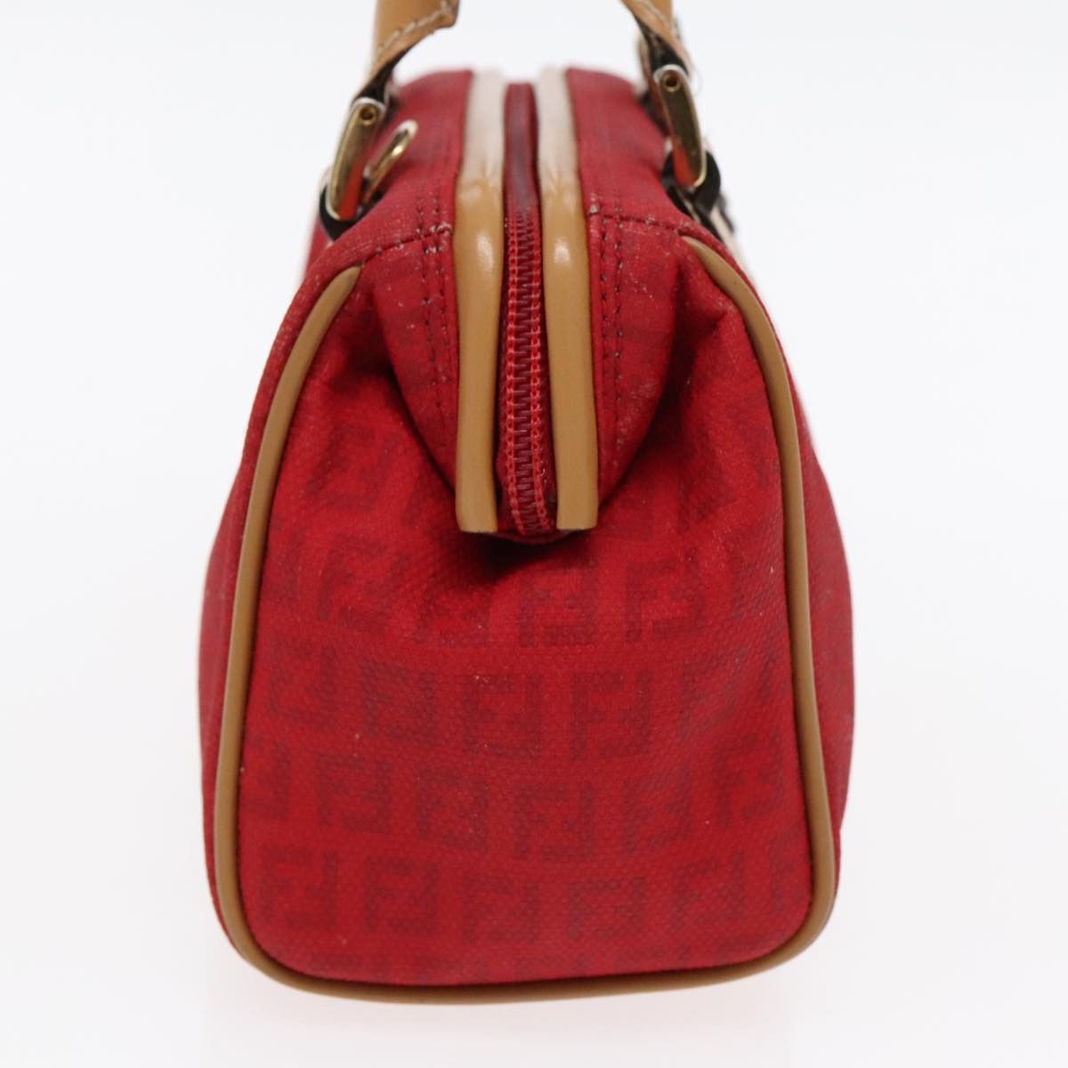 Fendi Zucca Red Canvas Handbag (Pre-Owned) Size ONE SIZE - 4 Thumbnail