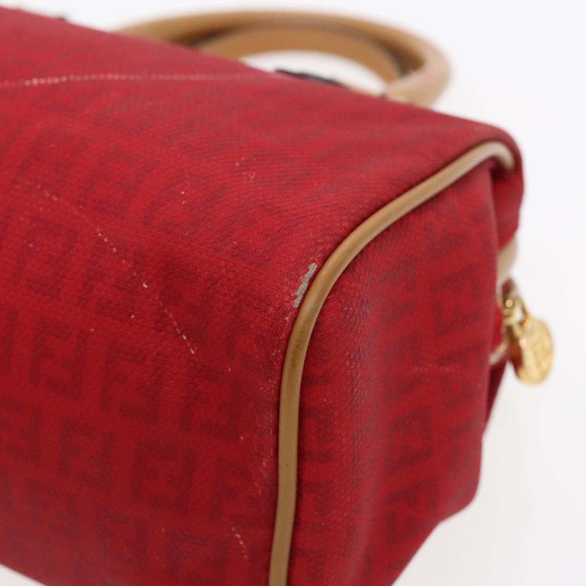 Fendi Zucca Red Canvas Handbag (Pre-Owned) Size ONE SIZE - 8 Thumbnail
