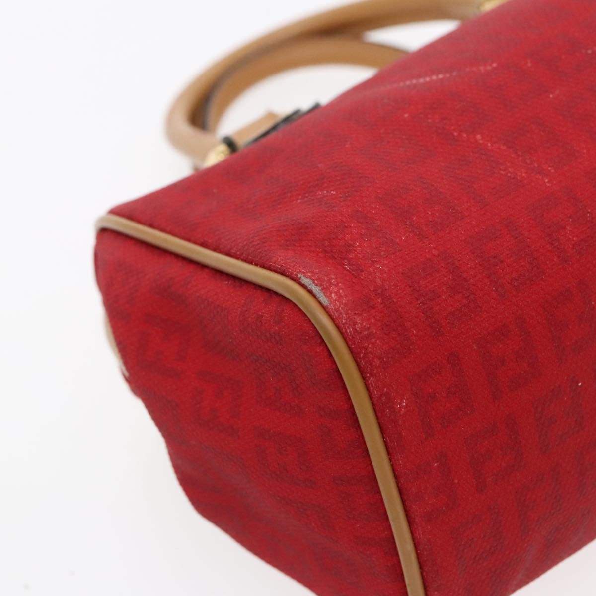 Fendi Zucca Red Canvas Handbag (Pre-Owned) Size ONE SIZE - 9 Thumbnail