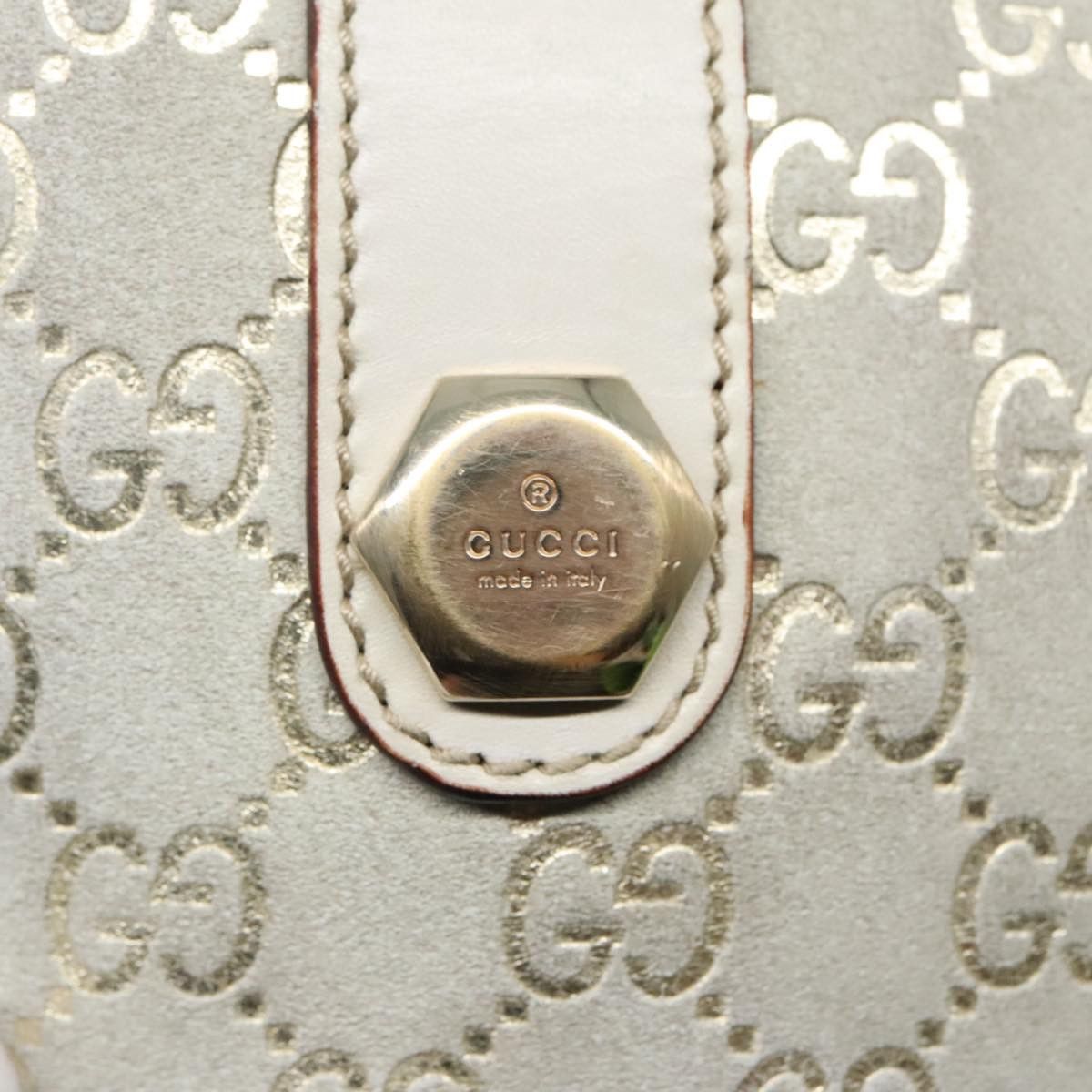 Gucci Boston Grey Canvas Handbag (Pre-Owned) Size ONE SIZE - 13 Thumbnail