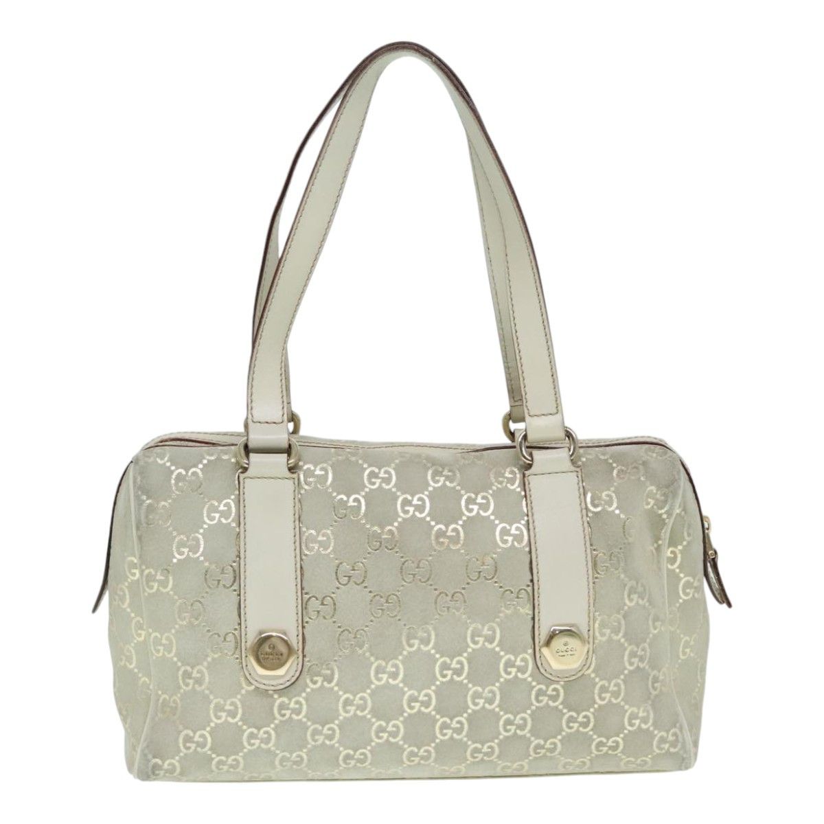 Gucci Boston Grey Canvas Handbag (Pre-Owned) Size ONE SIZE - 2 Thumbnail