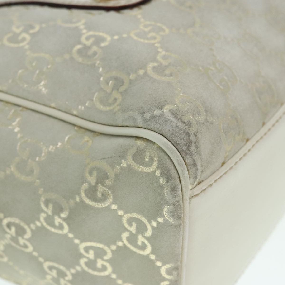 Gucci Boston Grey Canvas Handbag (Pre-Owned) Size ONE SIZE - 10 Thumbnail
