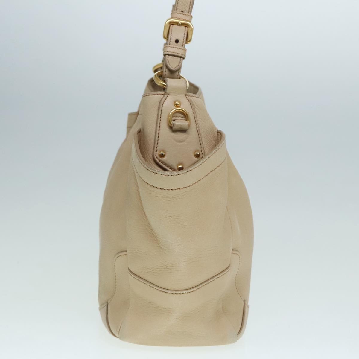 Prada Vitello Beige Leather Tote Bag (Pre-Owned) Size ONE SIZE - 4 Thumbnail