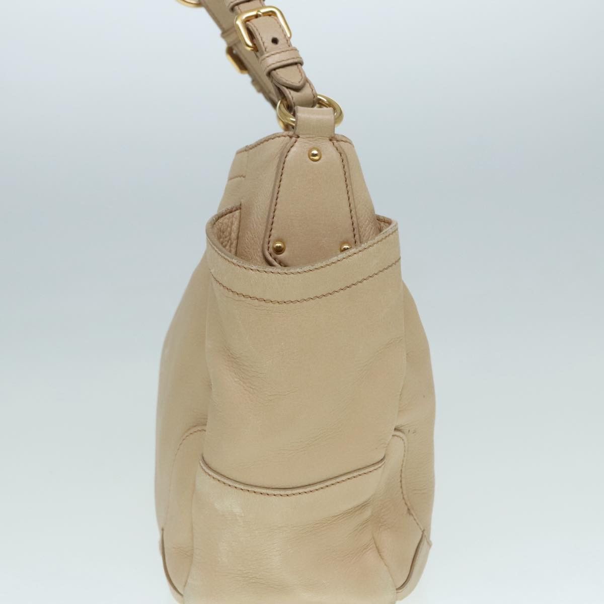 Prada Vitello Beige Leather Tote Bag (Pre-Owned) Size ONE SIZE - 3 Thumbnail