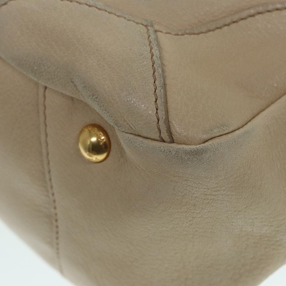 Prada Vitello Beige Leather Tote Bag (Pre-Owned) Size ONE SIZE - 10 Thumbnail