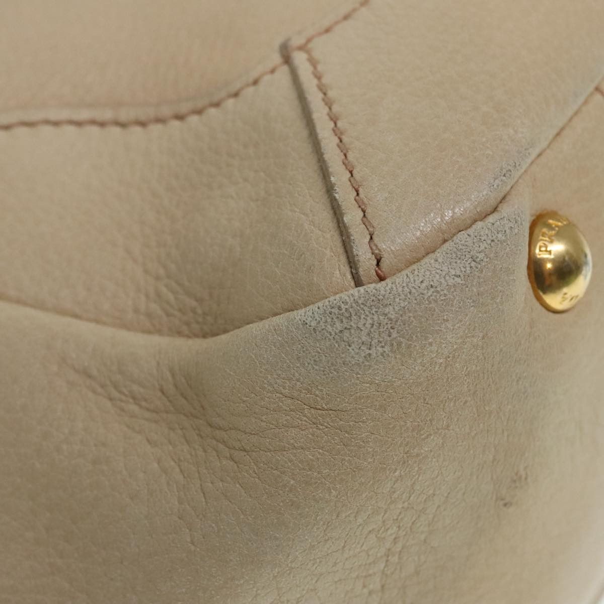 Prada Vitello Beige Leather Tote Bag (Pre-Owned) Size ONE SIZE - 7 Thumbnail