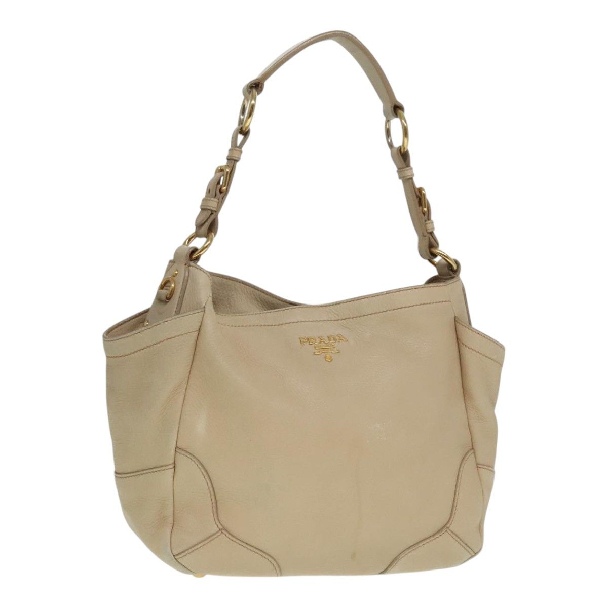 Prada Vitello Beige Leather Tote Bag (Pre-Owned) Size ONE SIZE - 17 Thumbnail