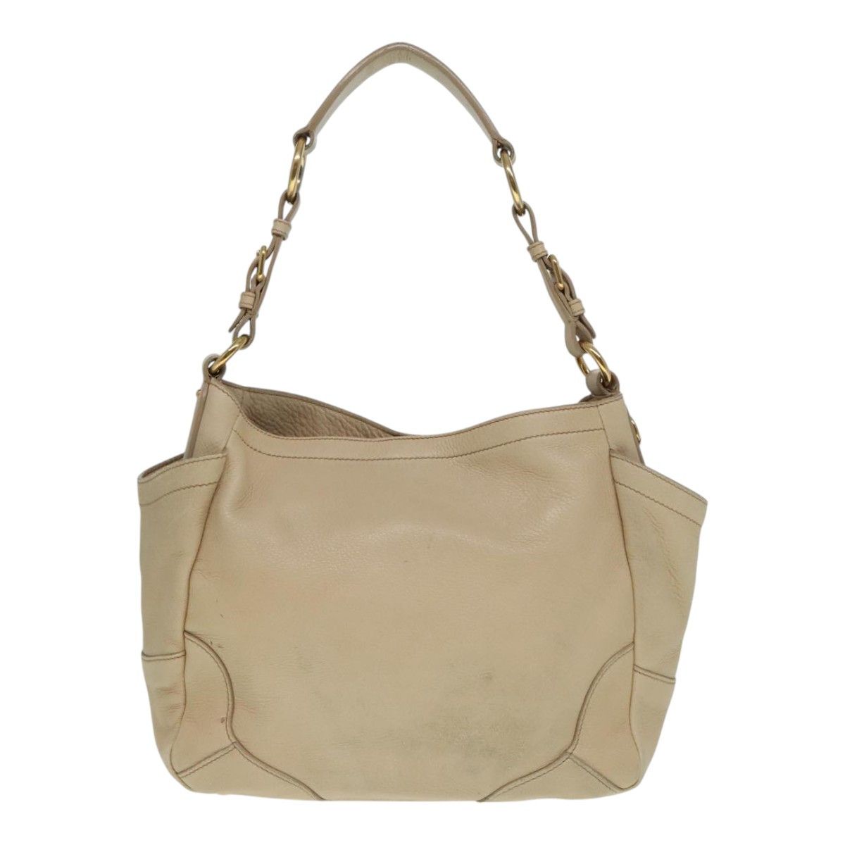 Prada Vitello Beige Leather Tote Bag (Pre-Owned) Size ONE SIZE - 2 Thumbnail