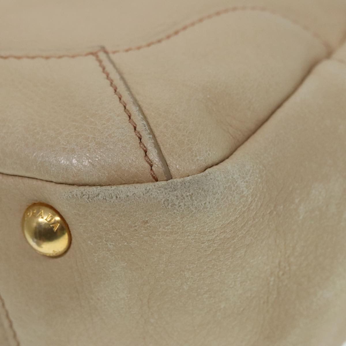 Prada Vitello Beige Leather Tote Bag (Pre-Owned) Size ONE SIZE - 8 Thumbnail