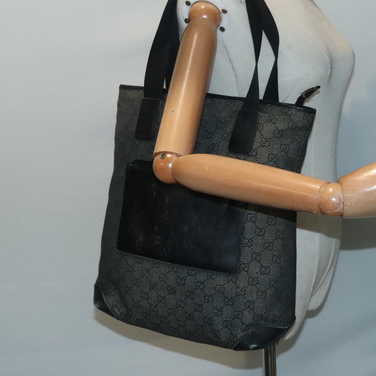 Gucci Black Canvas Shoulder Bag (Pre-Owned) Size ONE SIZE - 11 Thumbnail