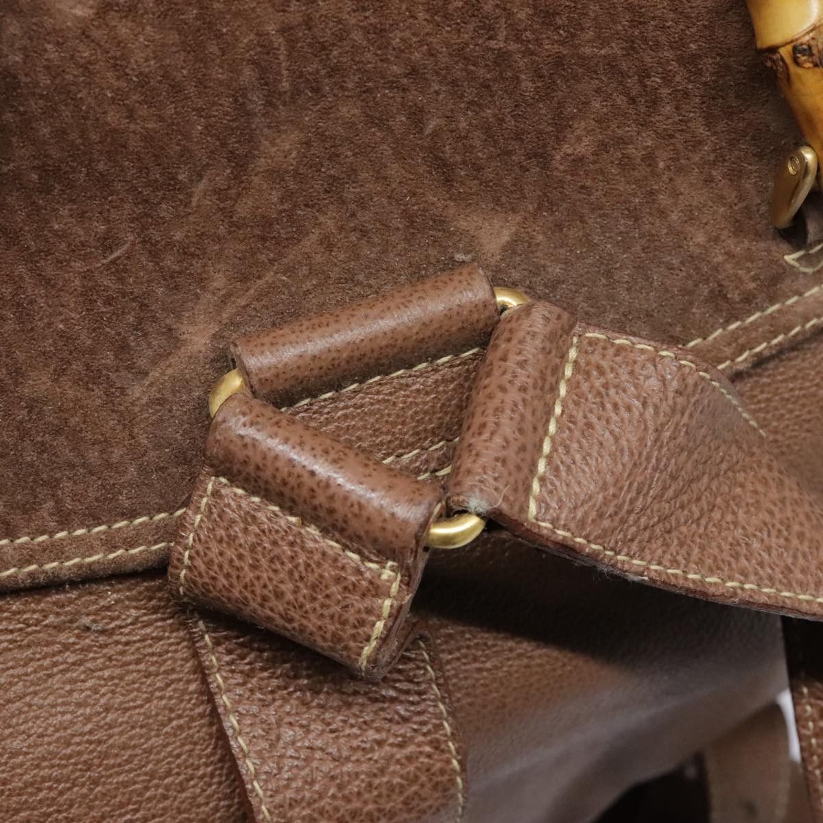 Gucci Bamboo Brown Suede Backpack Bag (Pre-Owned) Size ONE SIZE - 10 Thumbnail