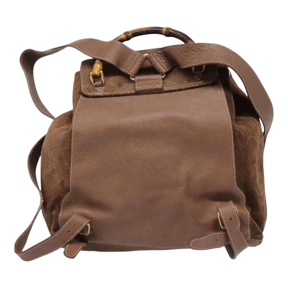 Gucci Bamboo Brown Suede Backpack Bag (Pre-Owned) Size ONE SIZE - 2 Thumbnail