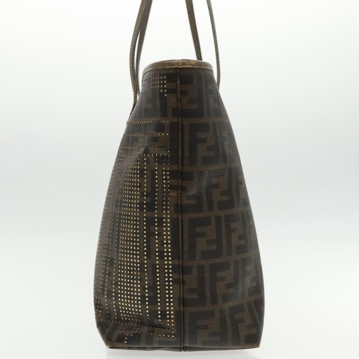 Fendi Roll Bag Brown Canvas Tote Bag (Pre-Owned) Size ONE SIZE - 3 Thumbnail