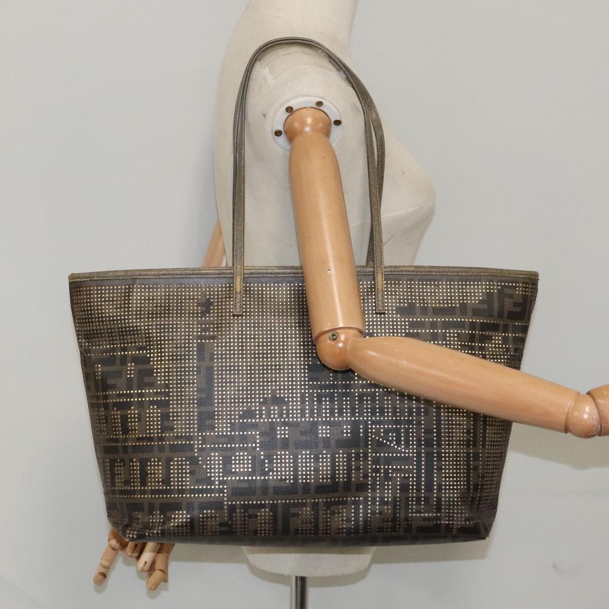 Fendi Roll Bag Brown Canvas Tote Bag (Pre-Owned) Size ONE SIZE - 15 Thumbnail