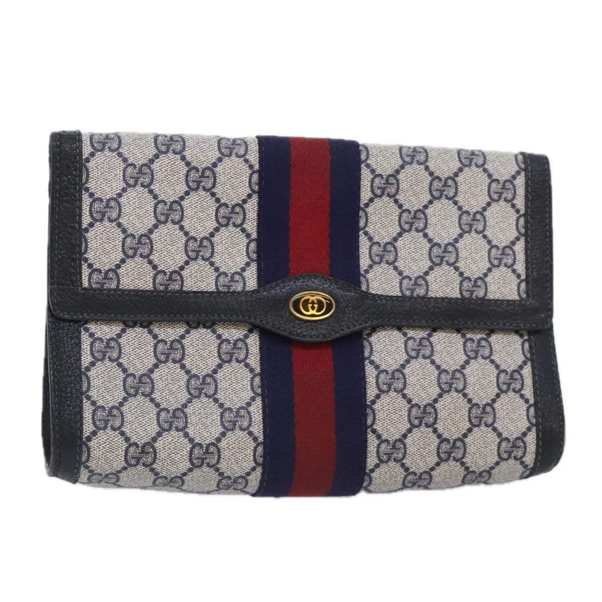 Gucci Navy Canvas Clutch Bag (Pre-Owned) Size ONE SIZE - 15 Thumbnail