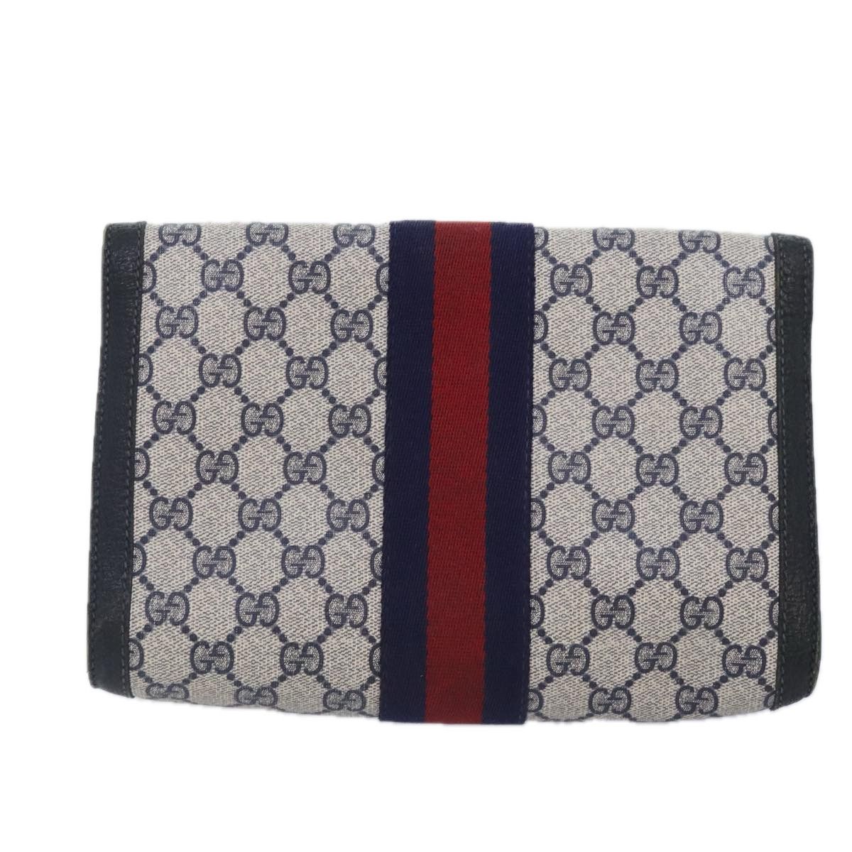 Gucci Navy Canvas Clutch Bag (Pre-Owned) Size ONE SIZE - 2 Thumbnail