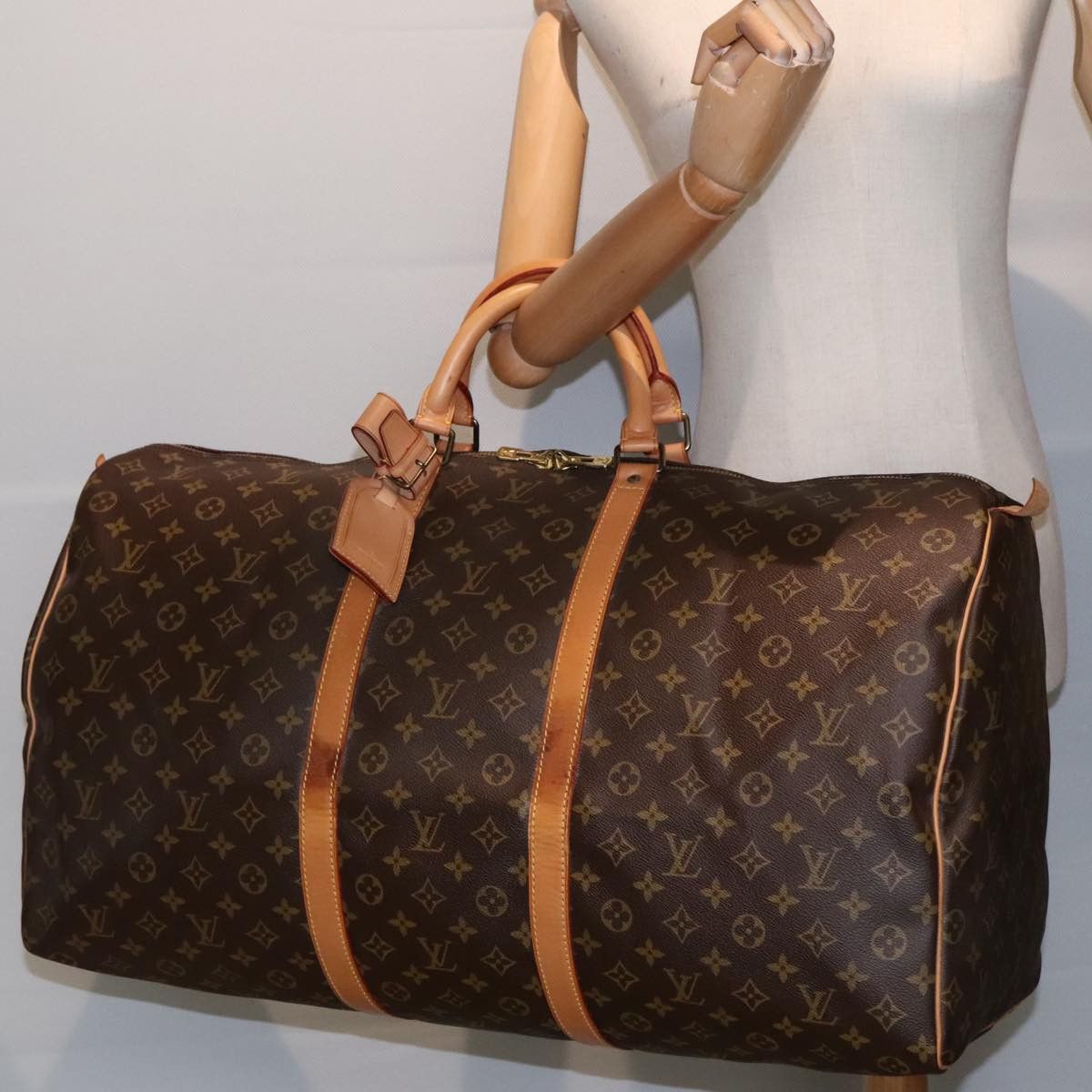 Louis Vuitton Keepall 60 Brown Canvas Travel Bag (Pre-Owned) Size ONE SIZE - 11 Thumbnail