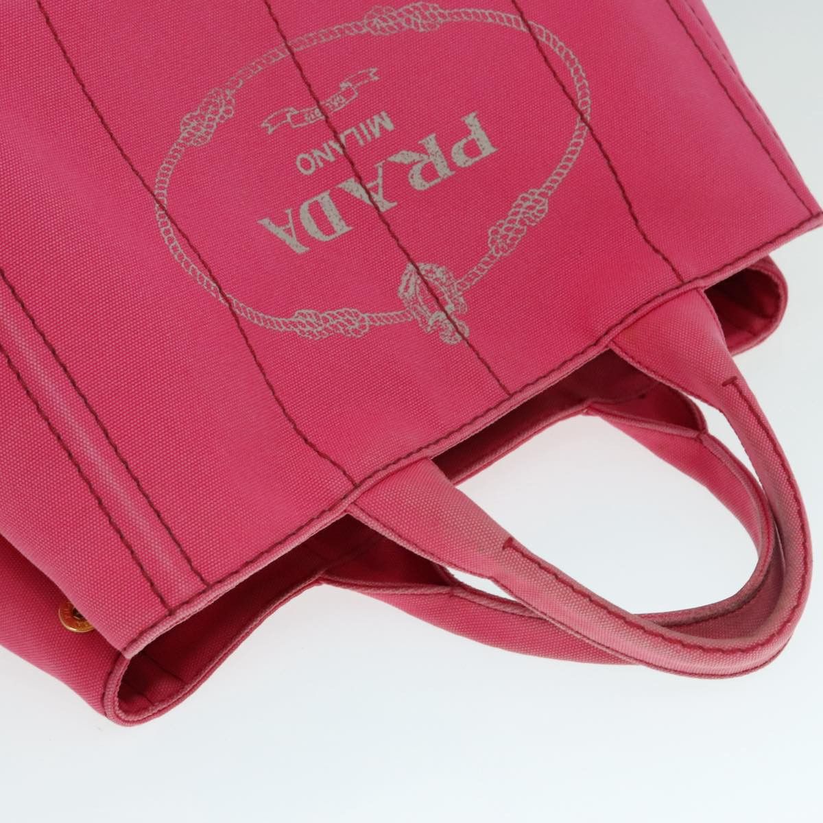 Prada Canapa Pink Denim - Jeans Tote Bag (Pre-Owned) Size ONE SIZE - 17 Thumbnail