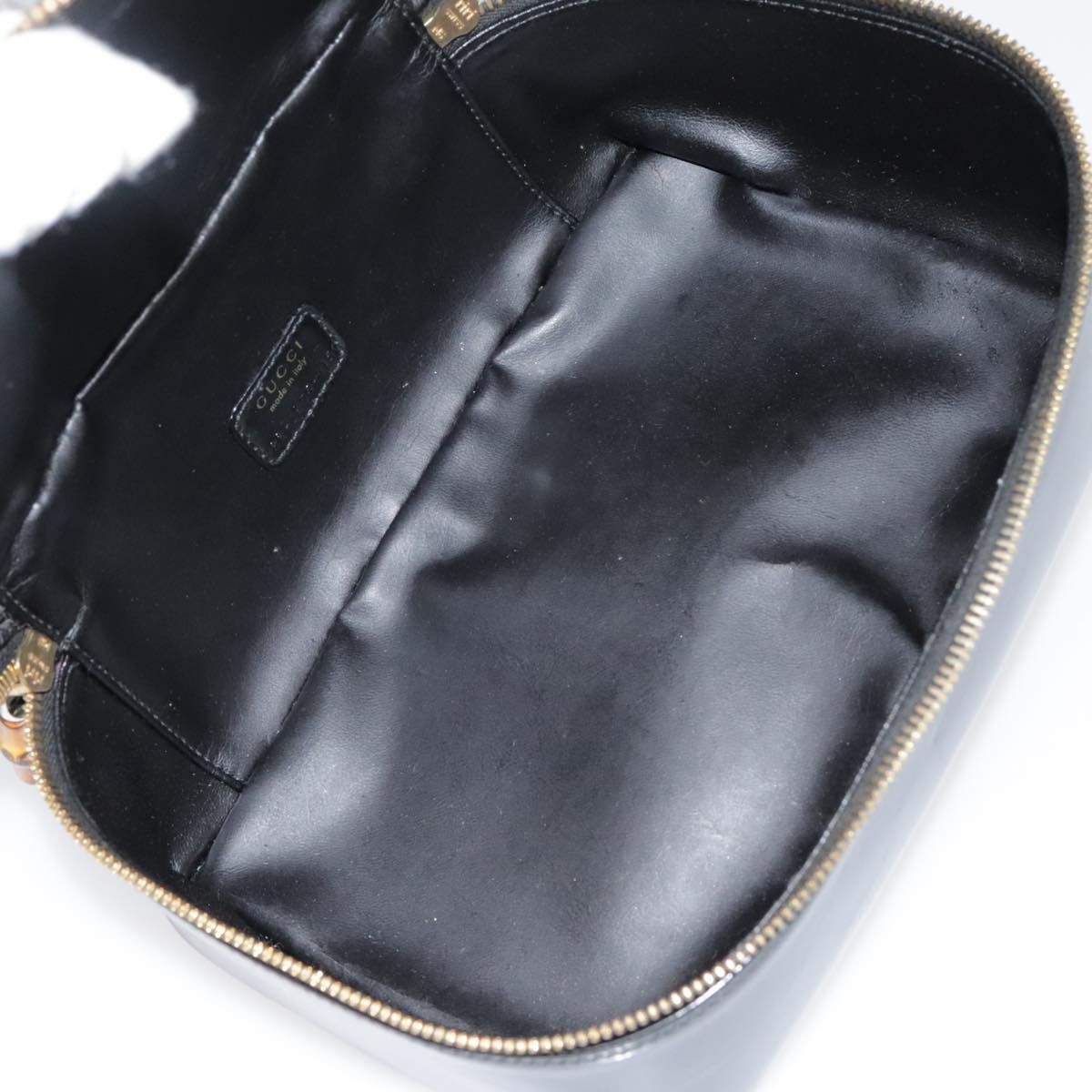 Gucci Bamboo Black Patent Leather Clutch Bag (Pre-Owned) Size ONE SIZE - 12 Thumbnail
