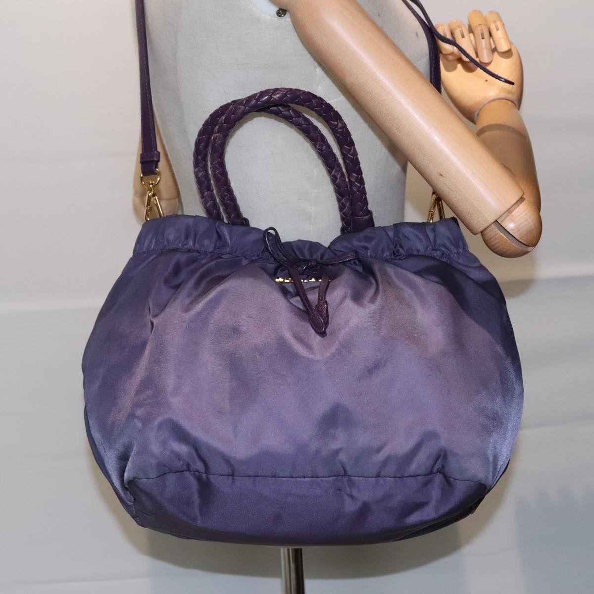 Prada Purple Synthetic Handbag (Pre-Owned) Size ONE SIZE - 11 Thumbnail