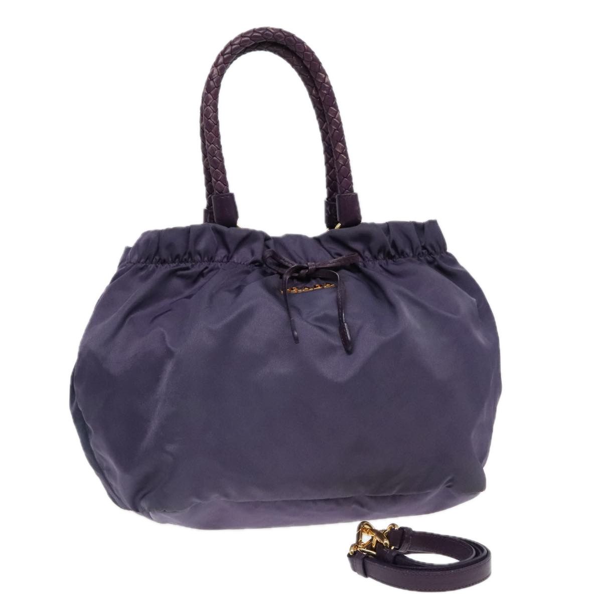 Prada Purple Synthetic Handbag (Pre-Owned) Size ONE SIZE - 12 Thumbnail