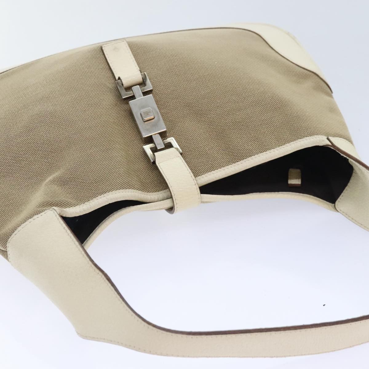 Gucci Jackie Beige Canvas Handbag (Pre-Owned) Size ONE SIZE - 17 Thumbnail