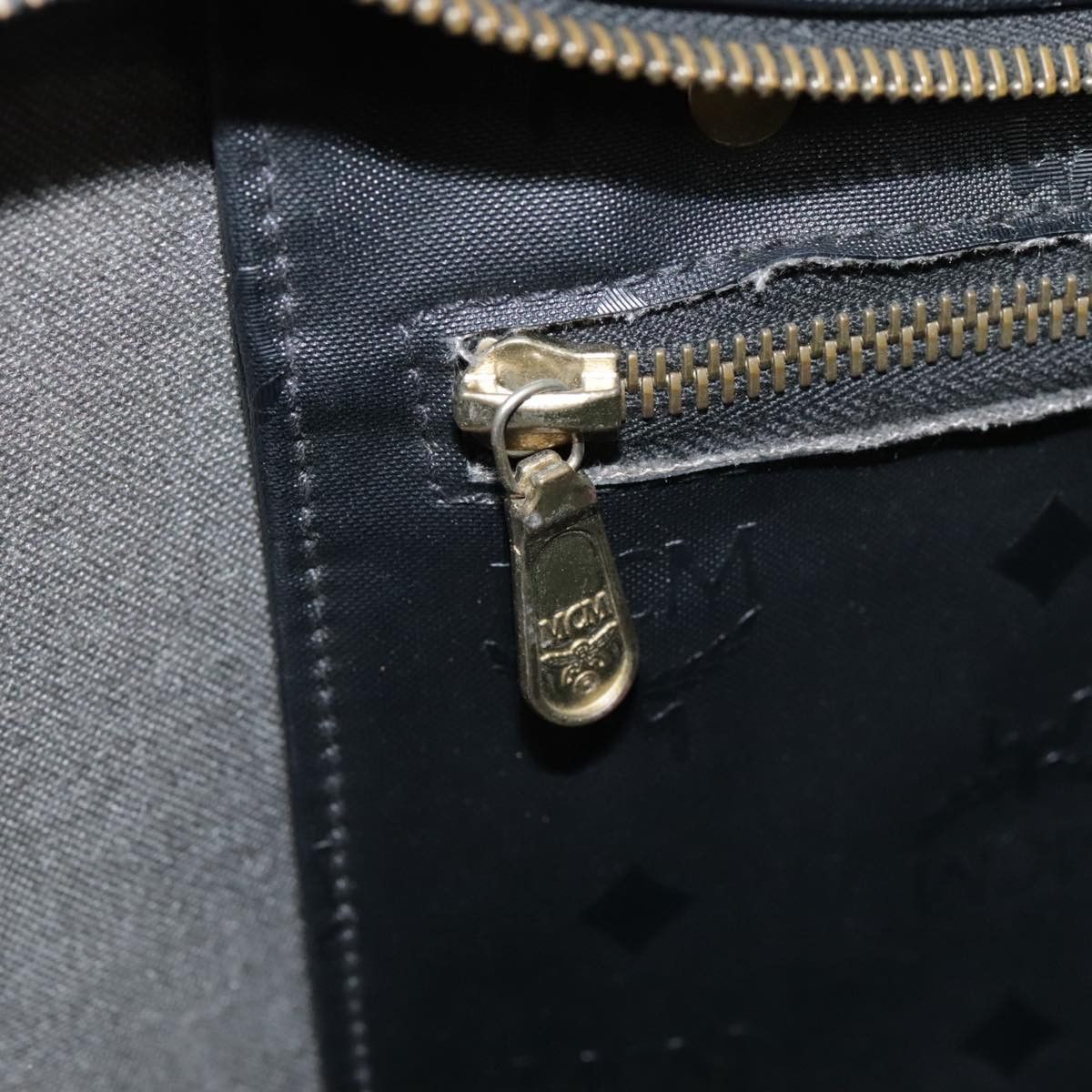 MCM Visetos Black Canvas Tote Bag (Pre-Owned) Size ONE SIZE - 11 Thumbnail