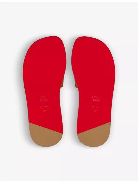 Christian Louboutin Varsicool logo-embossed leather sandals Size US 7 / EU 40 - 4 Thumbnail