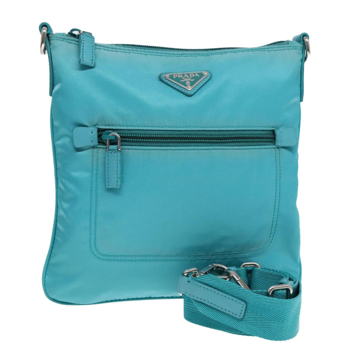 Prada Blue Synthetic Shoulder Bag (Pre-Owned) Size ONE SIZE - 13 Thumbnail