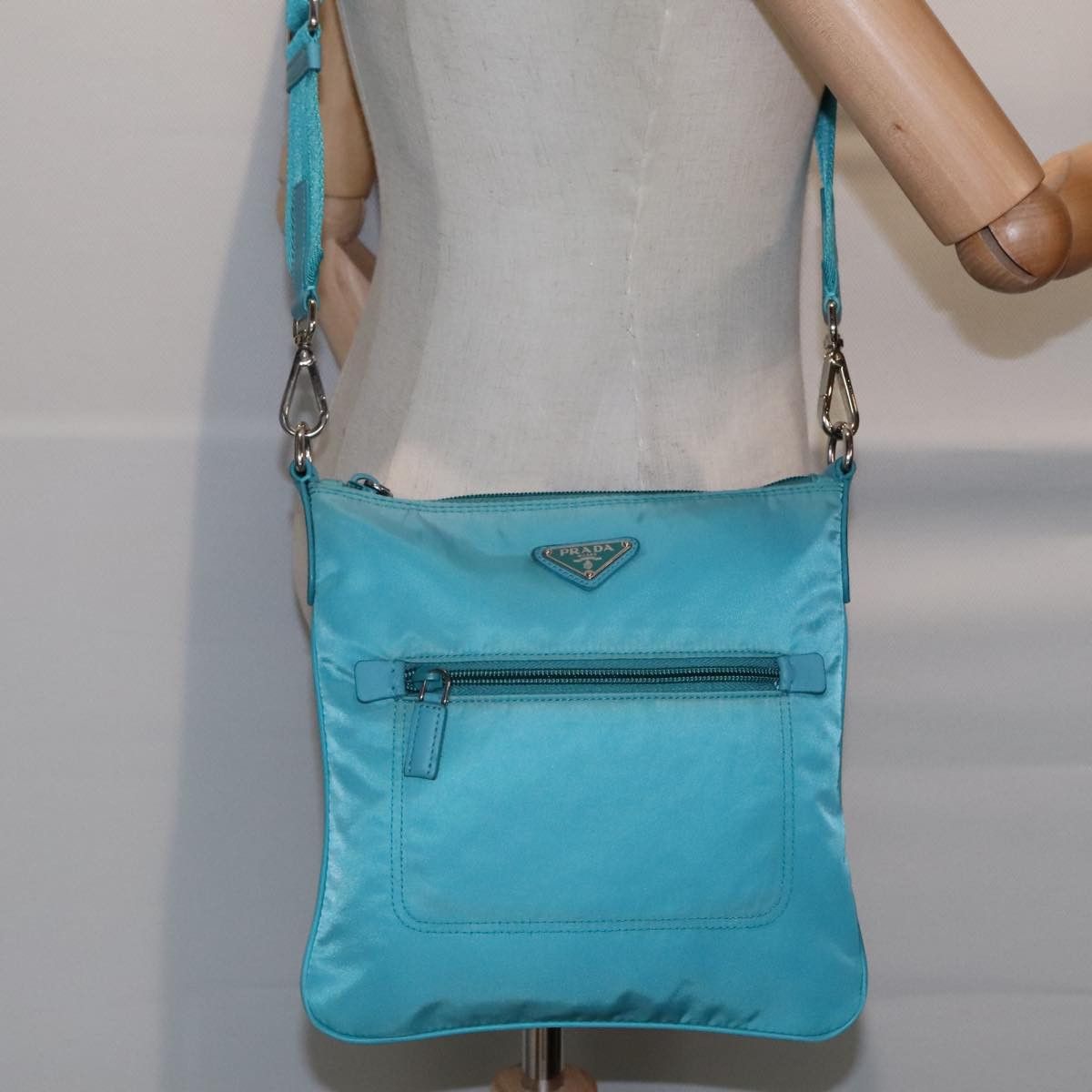 Prada Blue Synthetic Shoulder Bag (Pre-Owned) Size ONE SIZE - 15 Thumbnail