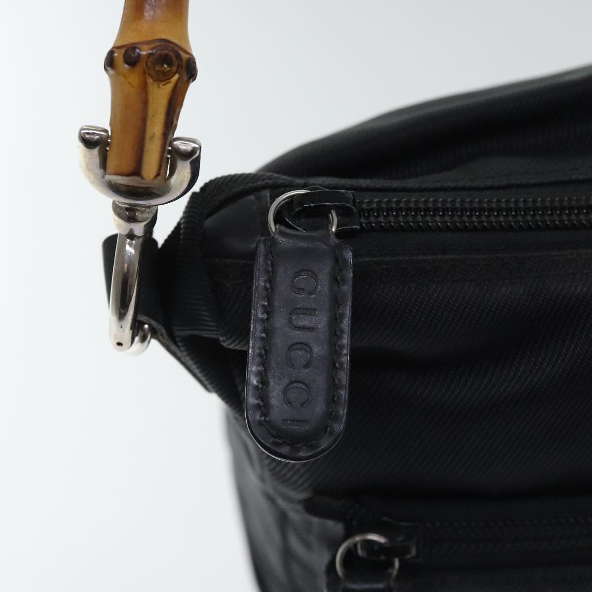 Gucci Bamboo Black Synthetic Handbag (Pre-Owned) Size ONE SIZE - 10 Thumbnail