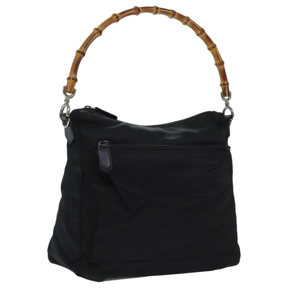 Gucci Bamboo Black Synthetic Handbag (Pre-Owned) Size ONE SIZE - 16 Thumbnail
