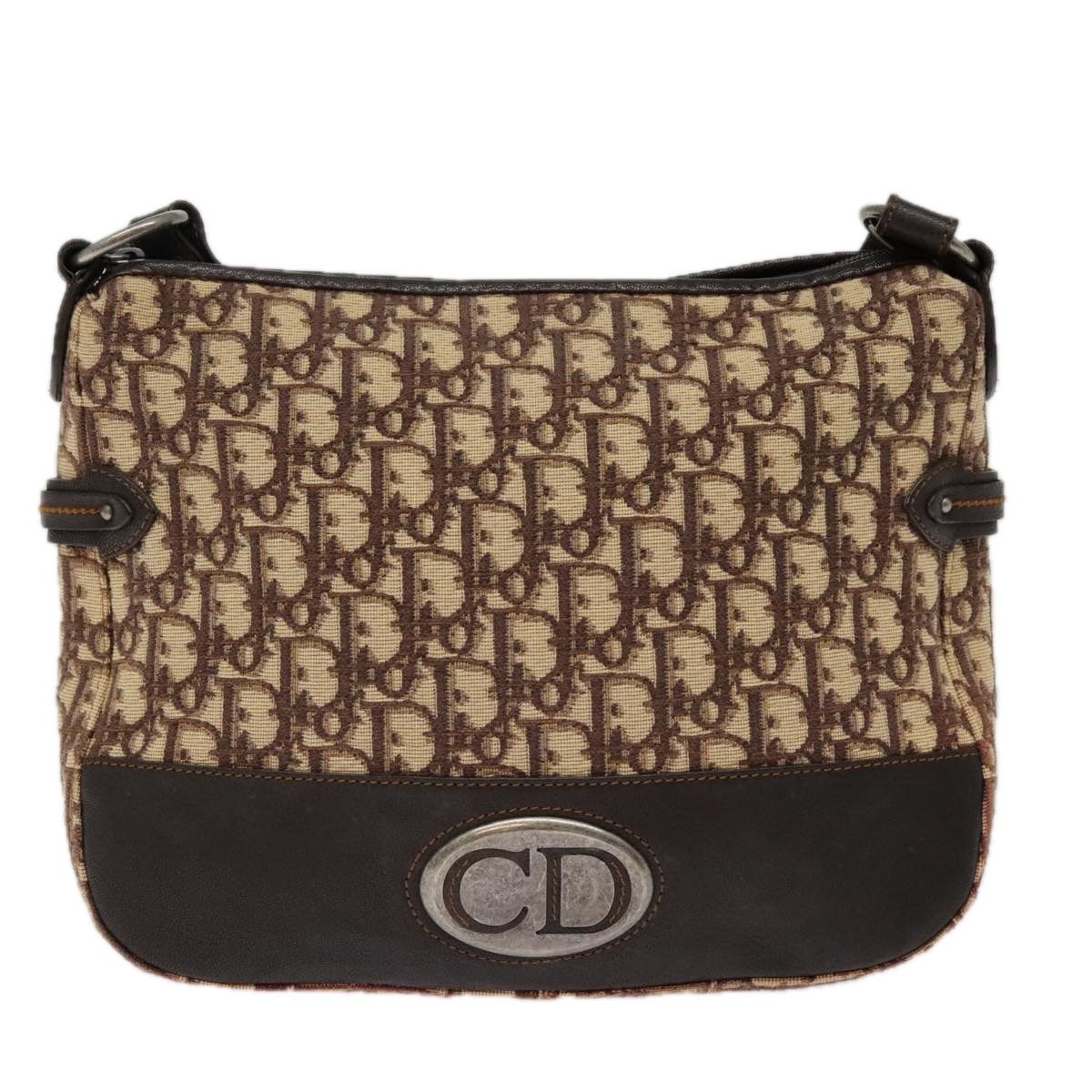 Dior Trotter Beige Canvas Shoulder Bag (Pre-Owned) Size ONE SIZE - 12 Thumbnail